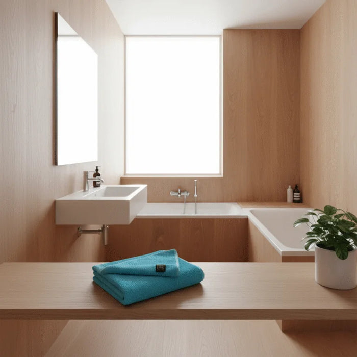 Katoen Handdoek - Turkoois